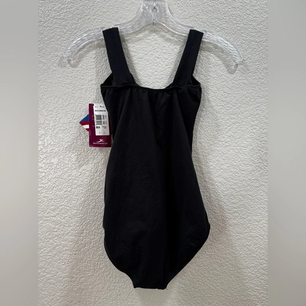 Motionwear Classic Black Women’s Bodysuit - Picture 2 of 5